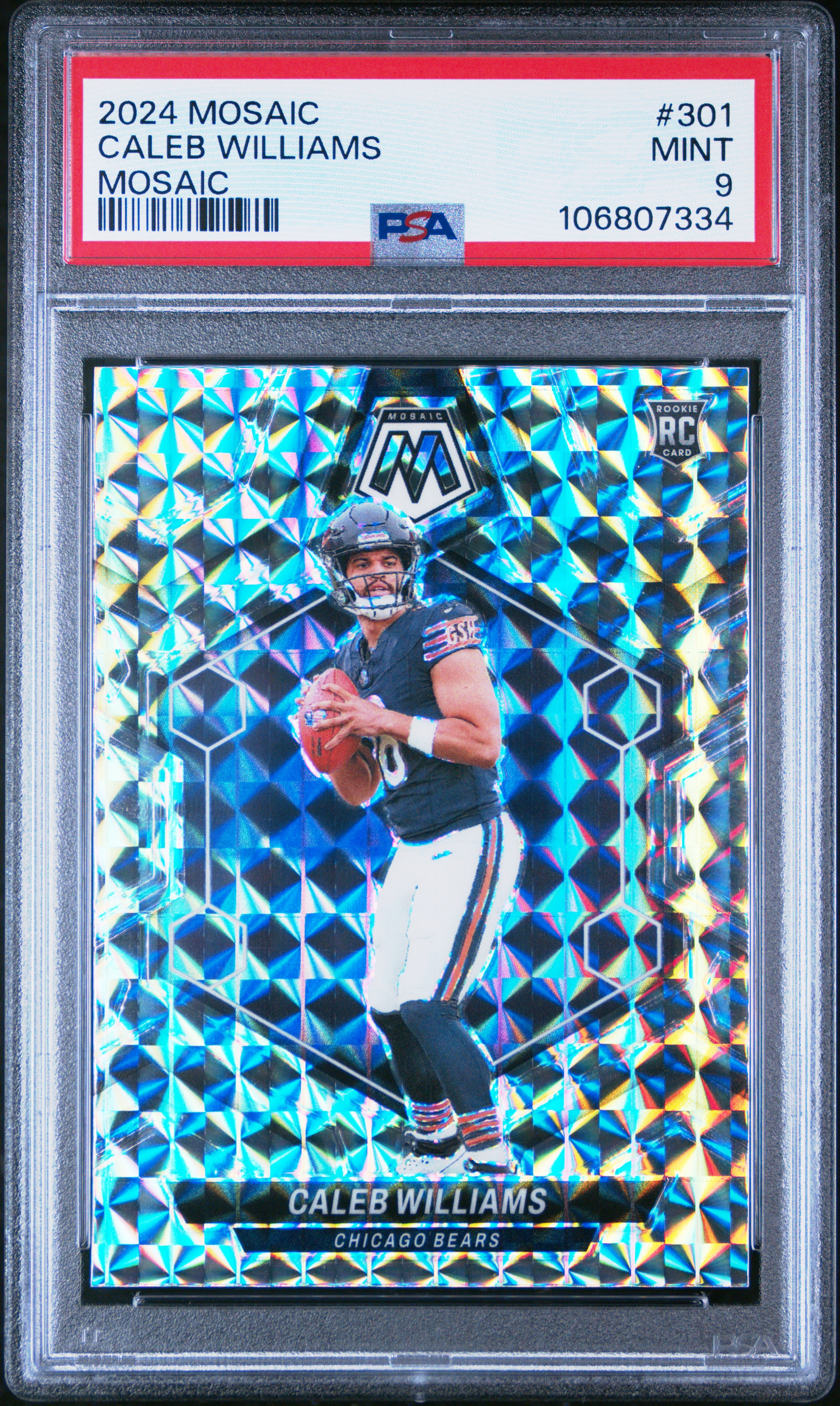 2024 Panini Mosaic Caleb Williams #301 (Mosaic) Mint 9 front