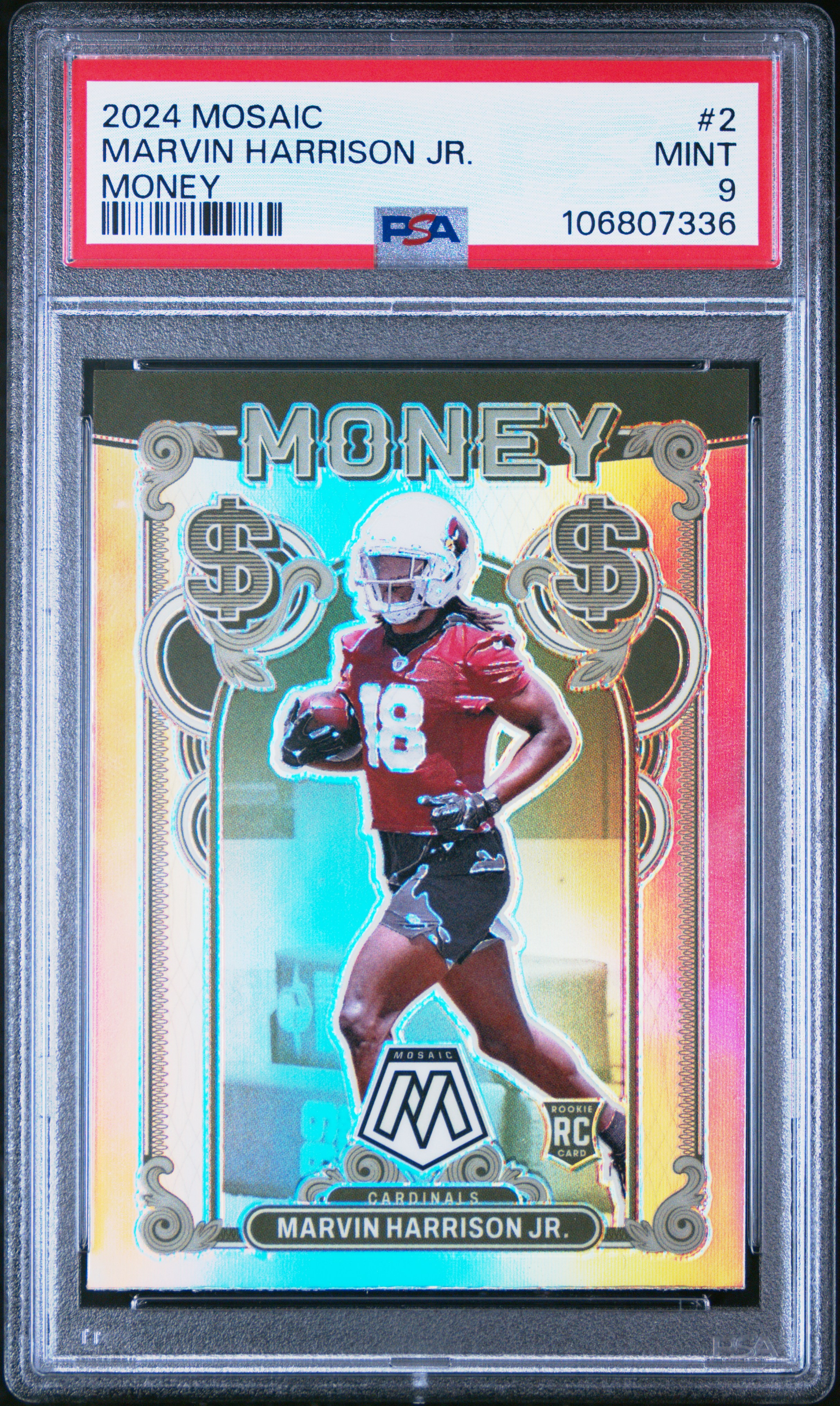 2024 Panini Mosaic Money Marvin Harrison Jr. #2 Mint 9 front