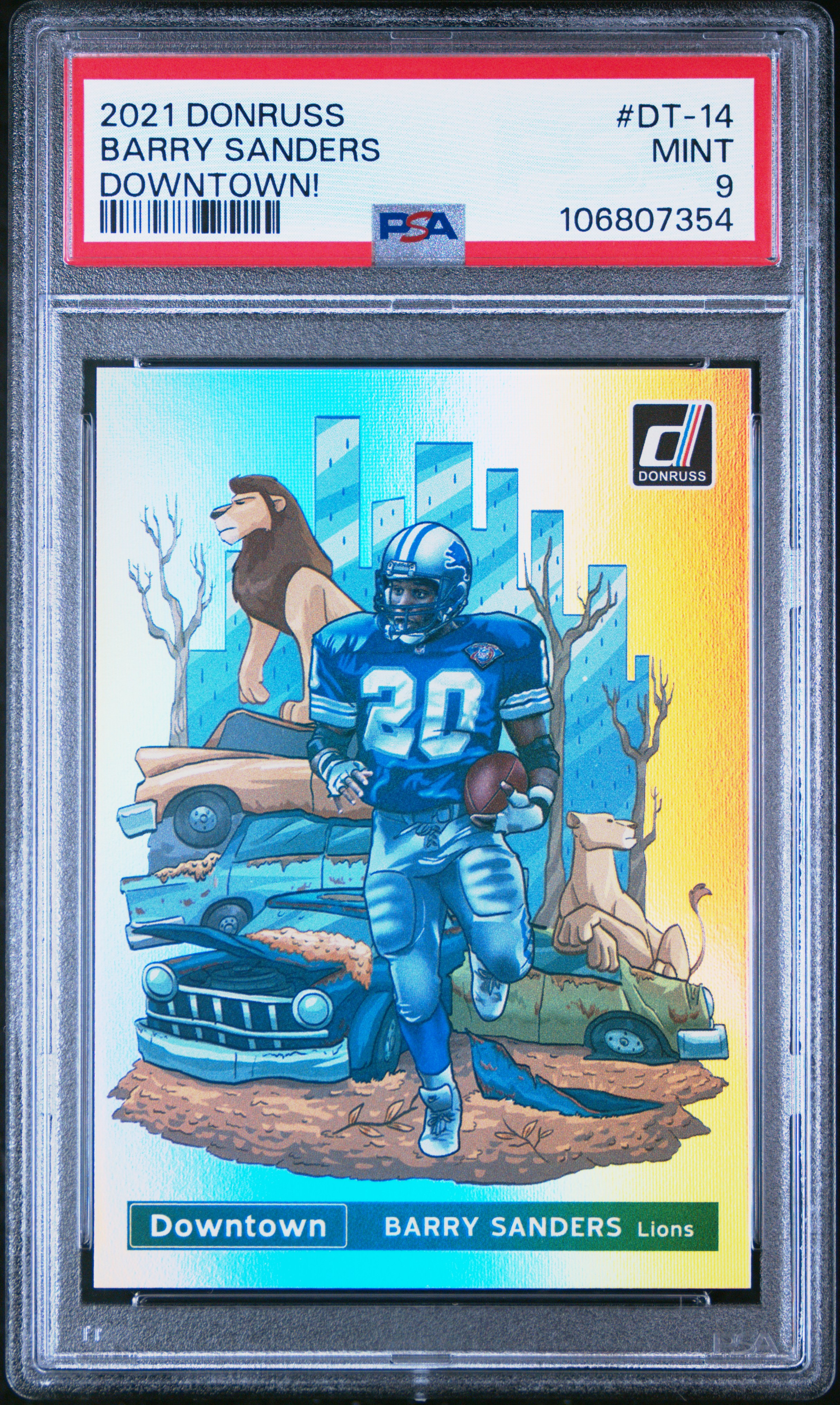 2021 Panini Donruss Downtown Barry Sanders #Dt-14 (Downtown!) Mint 9 front