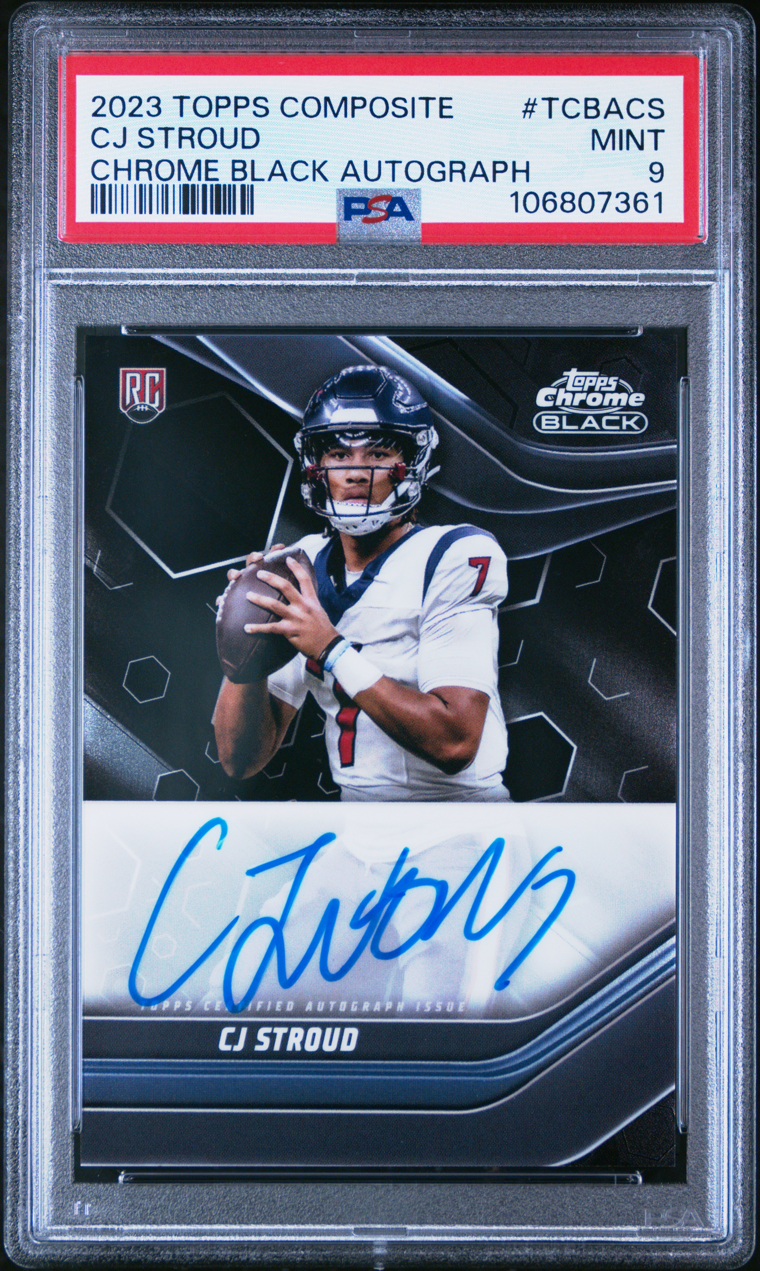 2023 Topps Composite Topps Chrome Black Autographs Cj Stroud #Tcbacs Mint 9 front