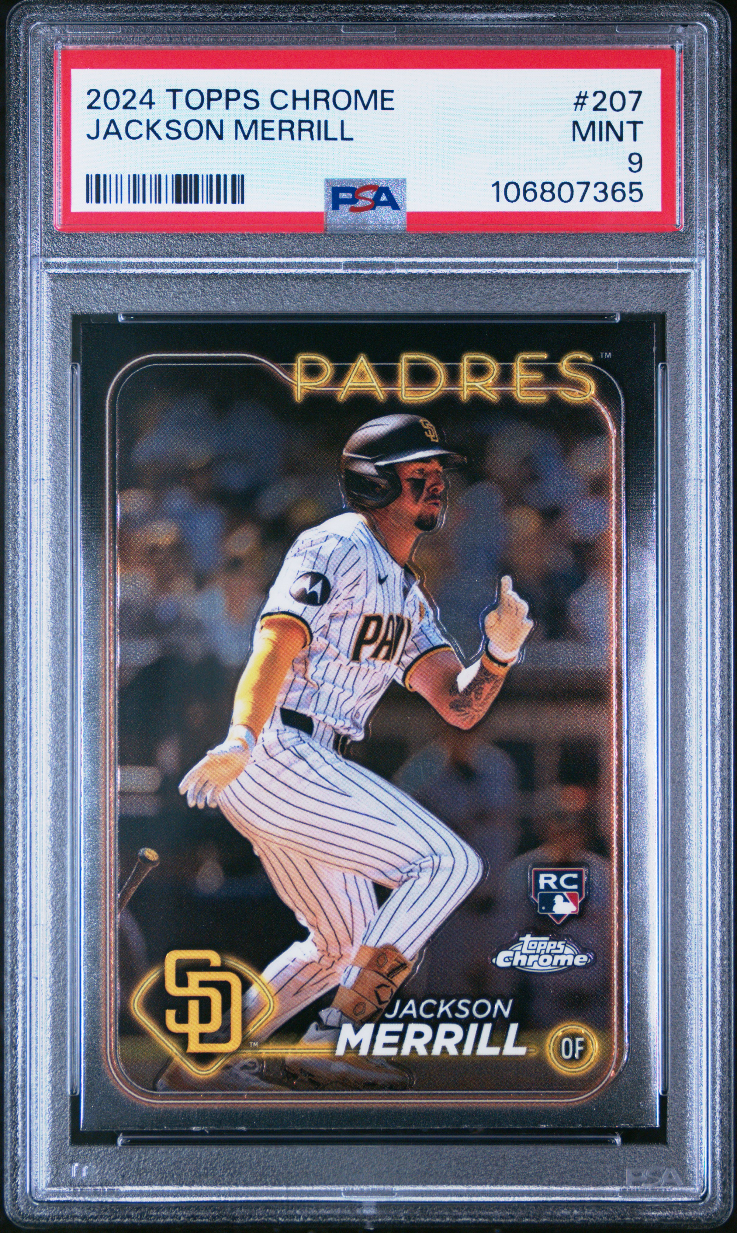 2024 Topps Chrome Jackson Merrill #207 Mint 9 front