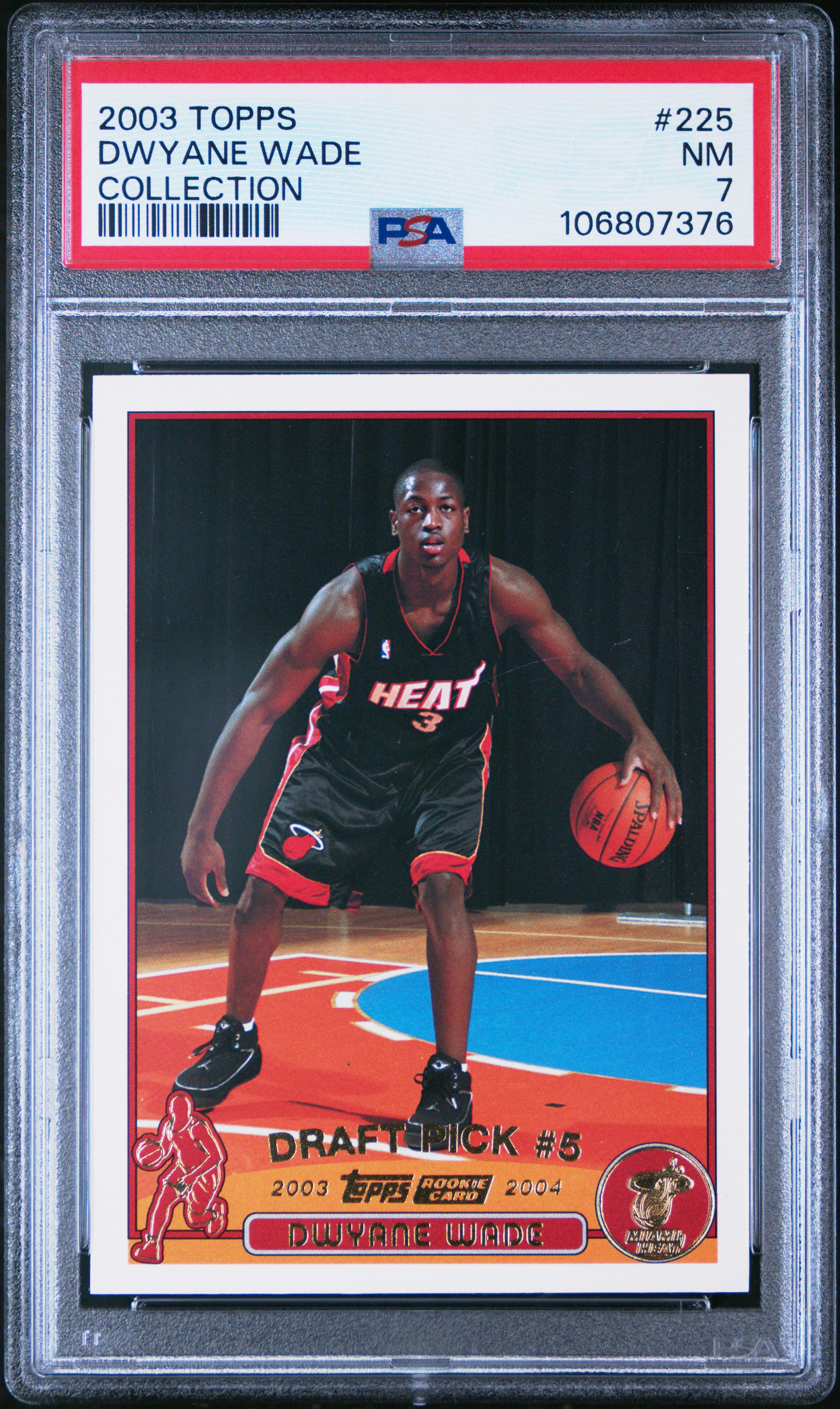 2003 Topps Dwyane Wade #225 (Collection) Nm 7 front