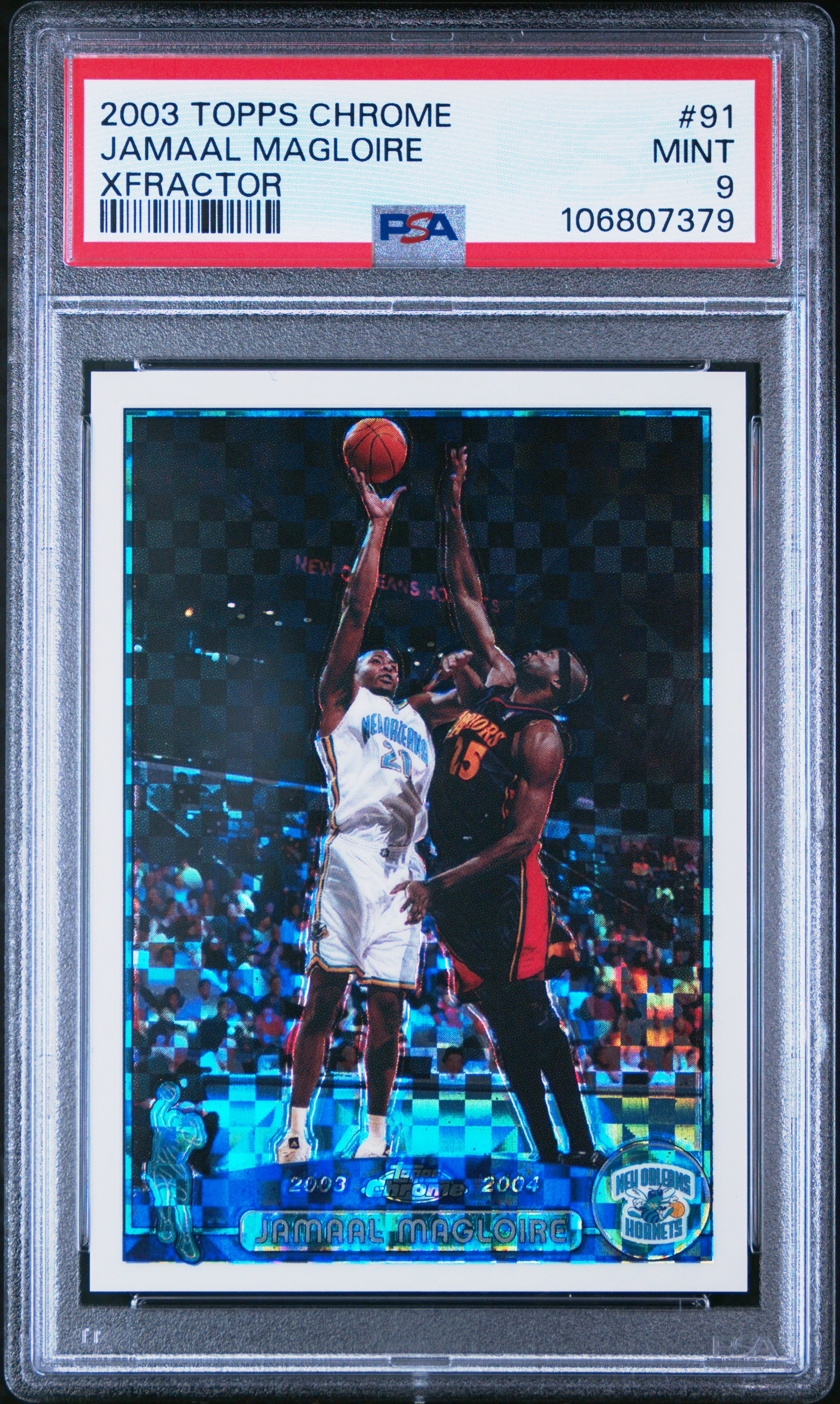 2003 Topps Chrome Jamaal Magloire #91 (Xfractor) Mint 9 front