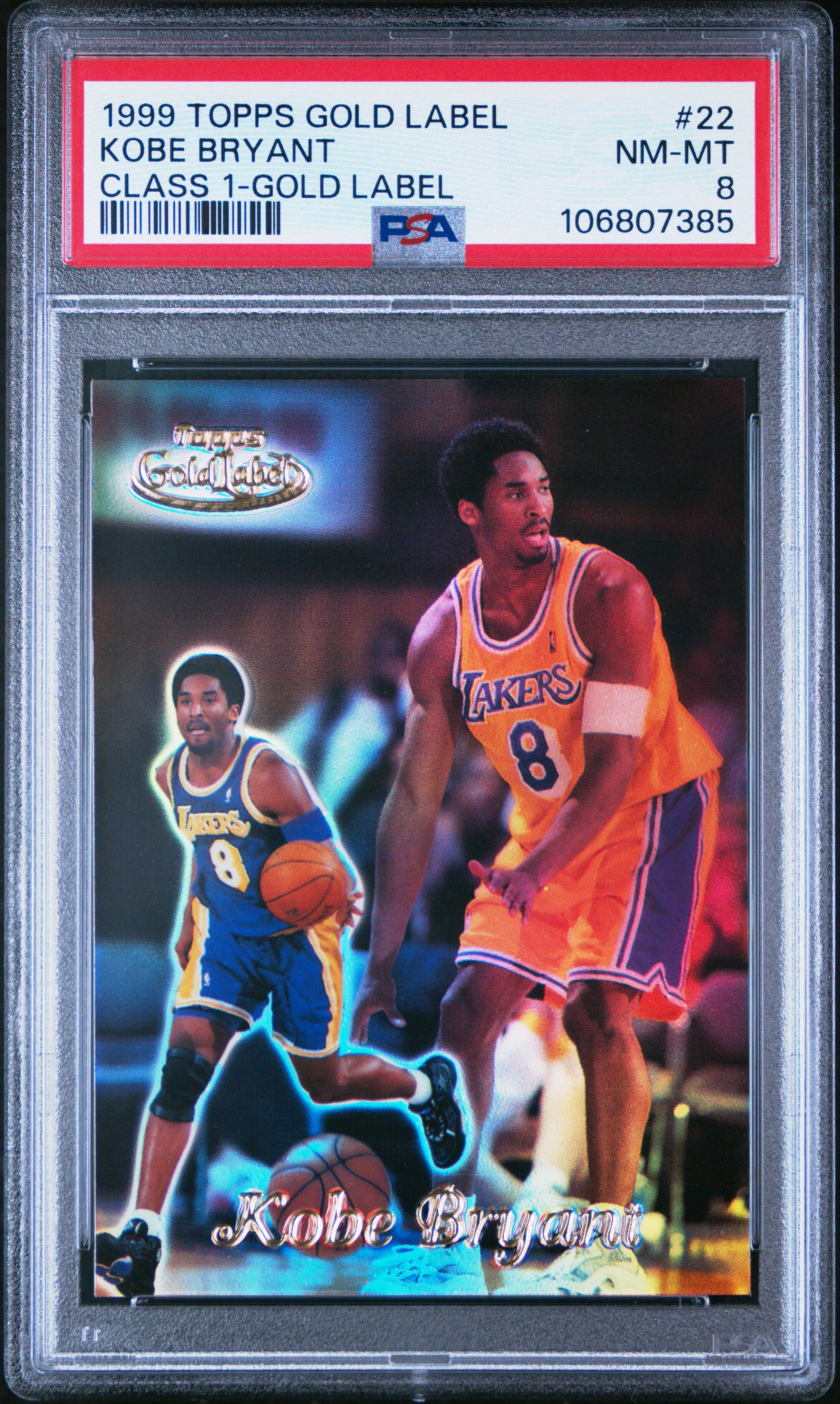 1999 Topps Gold Label Class 1 Kobe Bryant #22 (Class 1-Gold Label) Nm-Mt 8 front