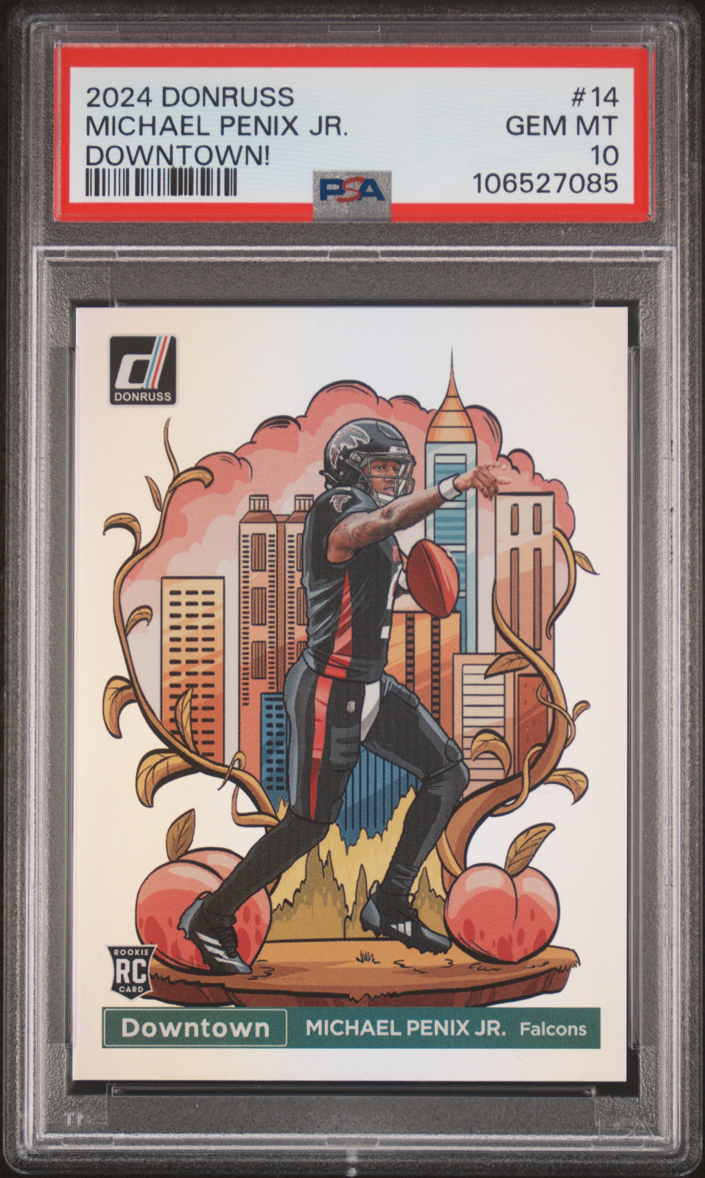 2024 Panini Donruss Downtown! Michael Penix Jr. #14 Gem Mt 10 front