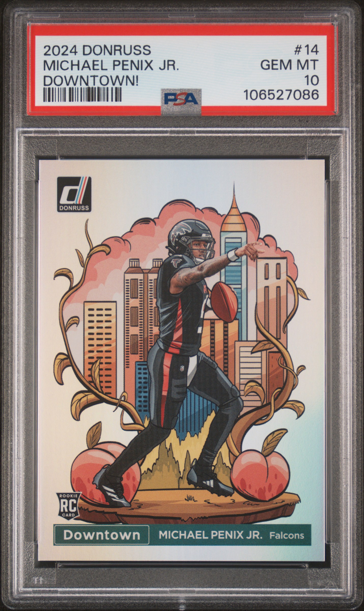 2024 Panini Donruss Downtown! Michael Penix Jr. #14 Gem Mt 10 front