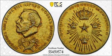 (c.2001) Medal Alfred Nobel Economics Gilt Ag Nominating Committee SP64