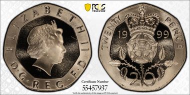 1999 20p S-G3 PR69DCAM