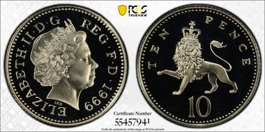 1999 10p S-F5 PR70DCAM