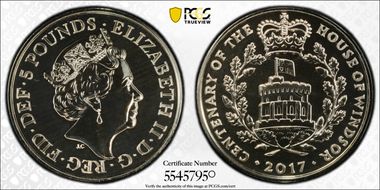 2017 £5 S-L49 House of Windsor MS69