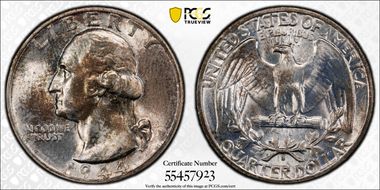 1944-S 25C MS65