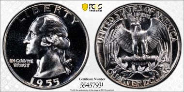 1955 25C PR67