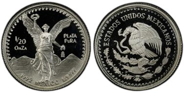 1992-Mo 1/20 oz Libertad Ag PR69DCAM