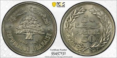 1952 50 Pia KM-17 Ag MS66