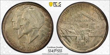 1939-D 50C Arkansas MS65