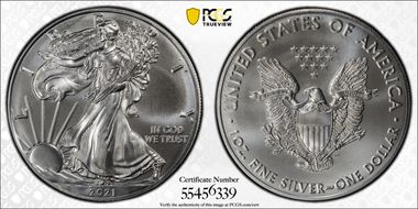 2021 $1 Silver Eagle - Type 1 MS69