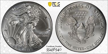 2021 $1 Silver Eagle - Type 1 MS69