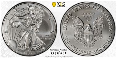 2021 $1 Silver Eagle - Type 1 MS69