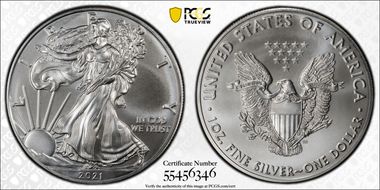 2021 $1 Silver Eagle - Type 1 MS70