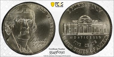 2009-D 5C Satin Finish SP67FS