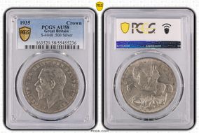 1935 Crown S-4048 .500 Silver AU58