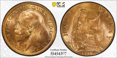 1918 1/2D S-4056 MS65RD