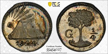 1844-G 1/4 R KM-1 MS66