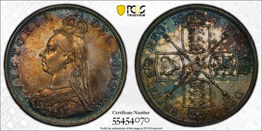1887 Dbl Fl S-3922 Roman 1 MS62