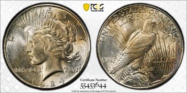 1924-S $1 MS62