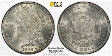 1878 7/8TF $1 Strong, VAM 37, 7/4 MS64