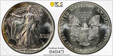 1987 $1 Silver Eagle MS69