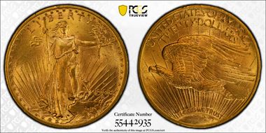 1908-D $20 Motto MS64+