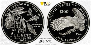 2022-W $100 Freedom of Speech PR70DCAM