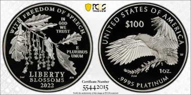 2022-W $100 Freedom of Speech PR70DCAM