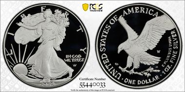 2024-W  $1 Silver Eagle PR70DCAM