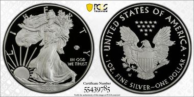 2020-W  $1 Silver Eagle - v75 Privy PR70DCAM