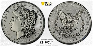 2024-S $1 Morgan Dollar Rev PR Two-Coin Reverse Proof Set PR70