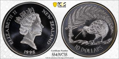 1998 $10 Kiwi MS66