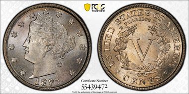 1897 5C MS65