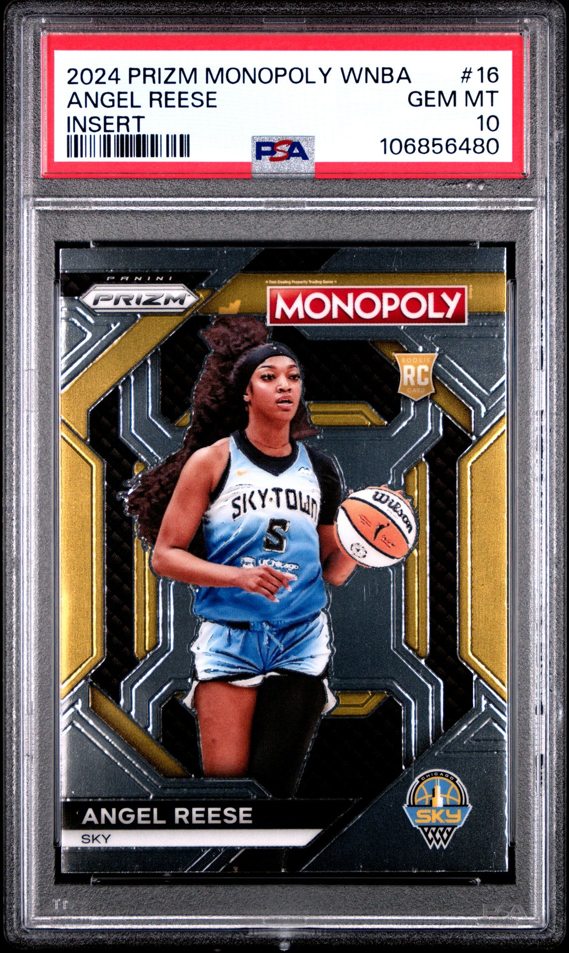 2024 Panini Prizm Monopoly Wnba Insert Angel Reese #16 (Insert) Gem Mt 10 front