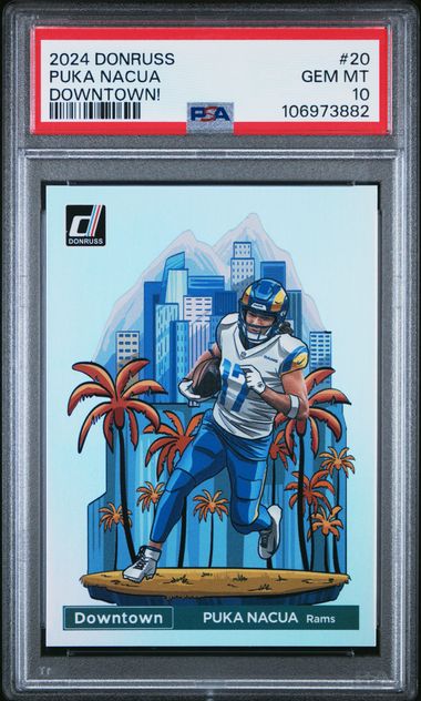 2024 Panini Donruss Downtown! Puka Nacua #20 Gem Mt 10 front