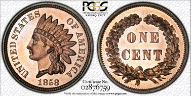 1858 1C J-211 PR66