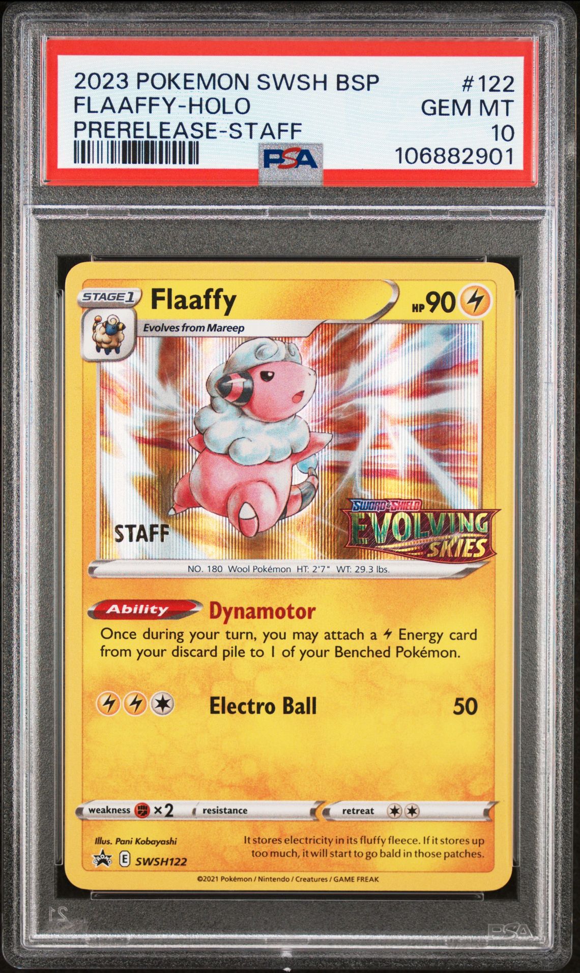 PRERELEASE-STAFF Flaaffy-Holo front