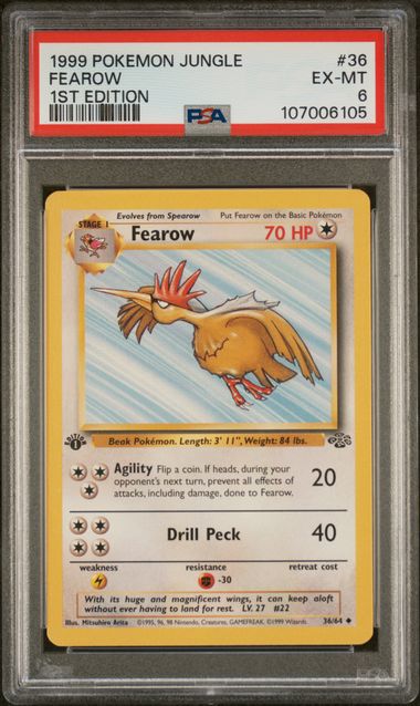 1999 Pokemon Jungle 1ST EDITION #36 Fearow front
