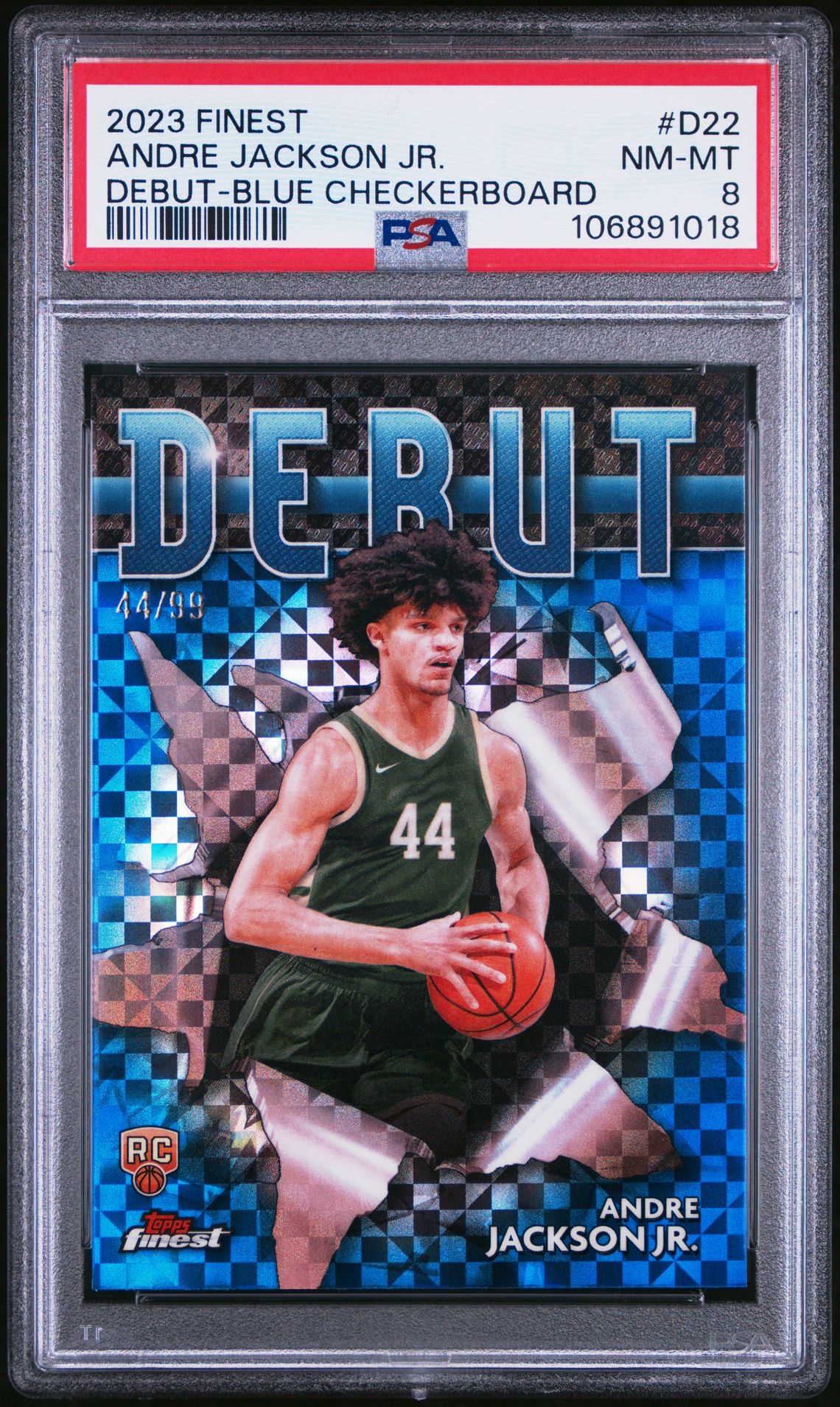 2023 Topps TOPPS FINEST DEBUT BLUE CHECKERBOARD #D22 Andre Jackson Jr. front