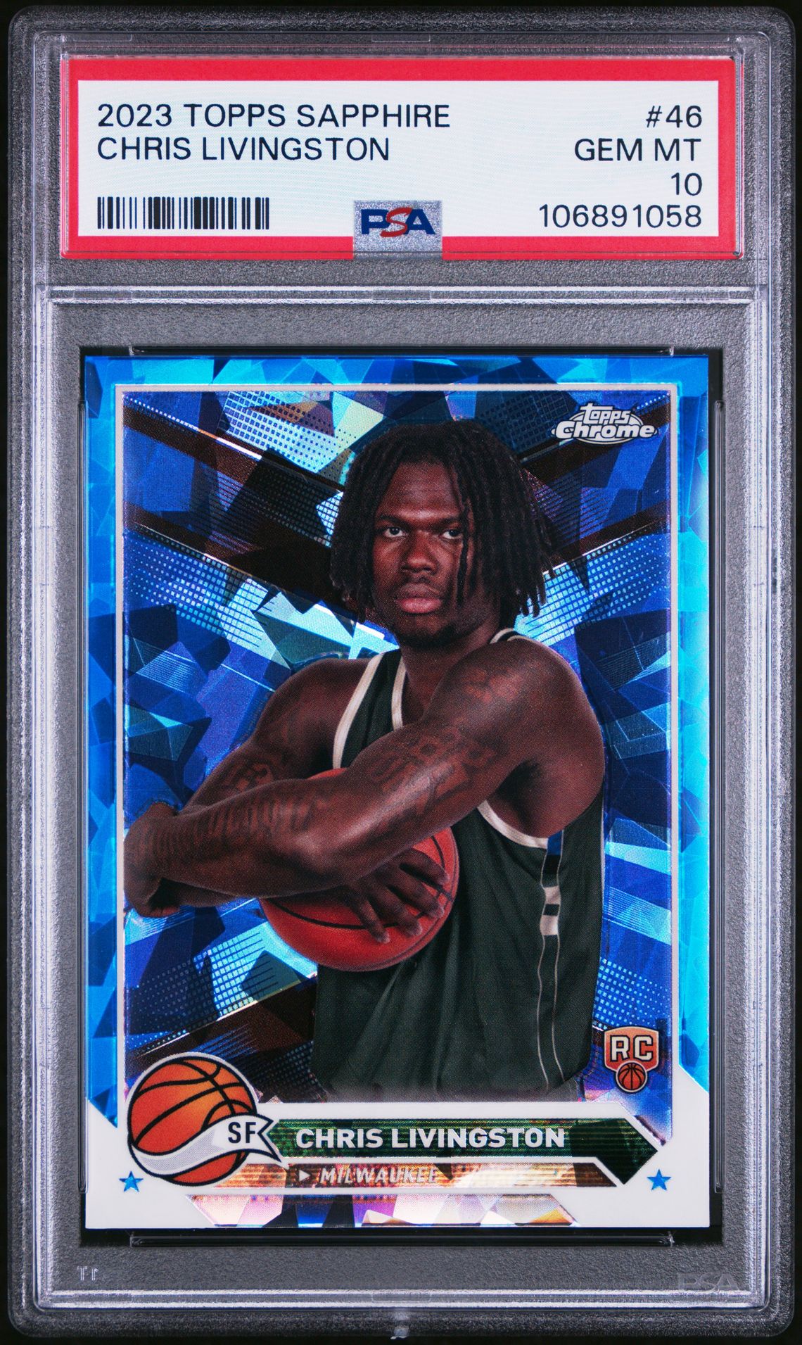 2023 Topps Chrome TOPPS CHROME SAPPHIRE EDITION #46 Chris Livingston front
