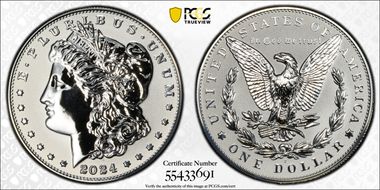 2024-S $1 Morgan Dollar Rev PR Two-Coin Reverse Proof Set PR69