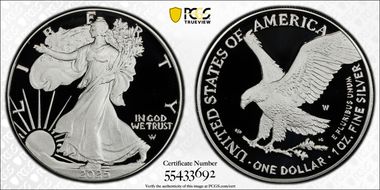 2025-W $1 Silver Eagle PR70DCAM
