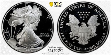1995-W $1 Silver Eagle PR68DCAM