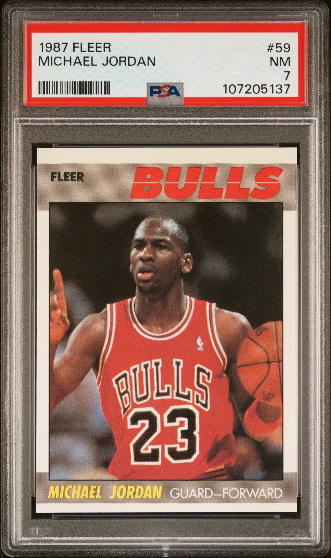 1987 Fleer Michael Jordan #59 Nm 7 front